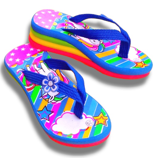 Sandal Wedges Anak Perempuan KUDA PONI PELANGI Terbaru