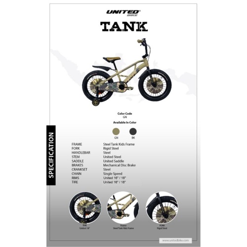 Sepeda anak / kids bike united tank