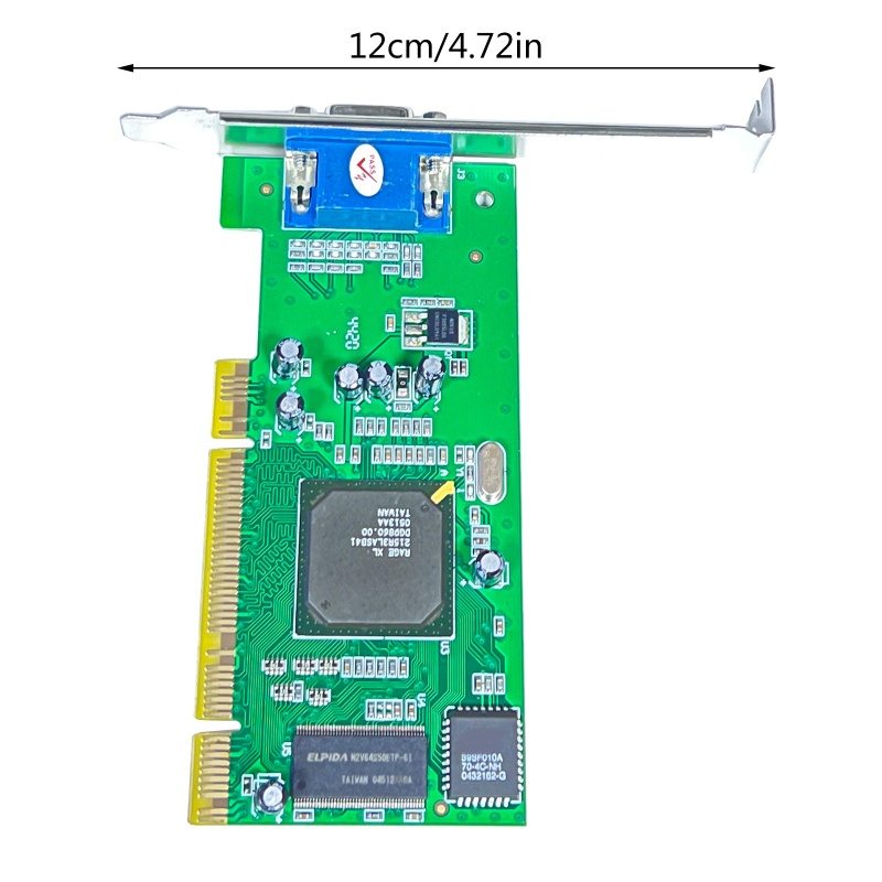 Btsg VGA Video Card ATI Rage XL 8MB PCI VGA Graphics Card Kartu Traktor Multi Display