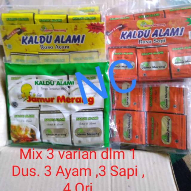 

Kaldu jamur merang Mix 3 AYAM,3 SAPI,4 ORI