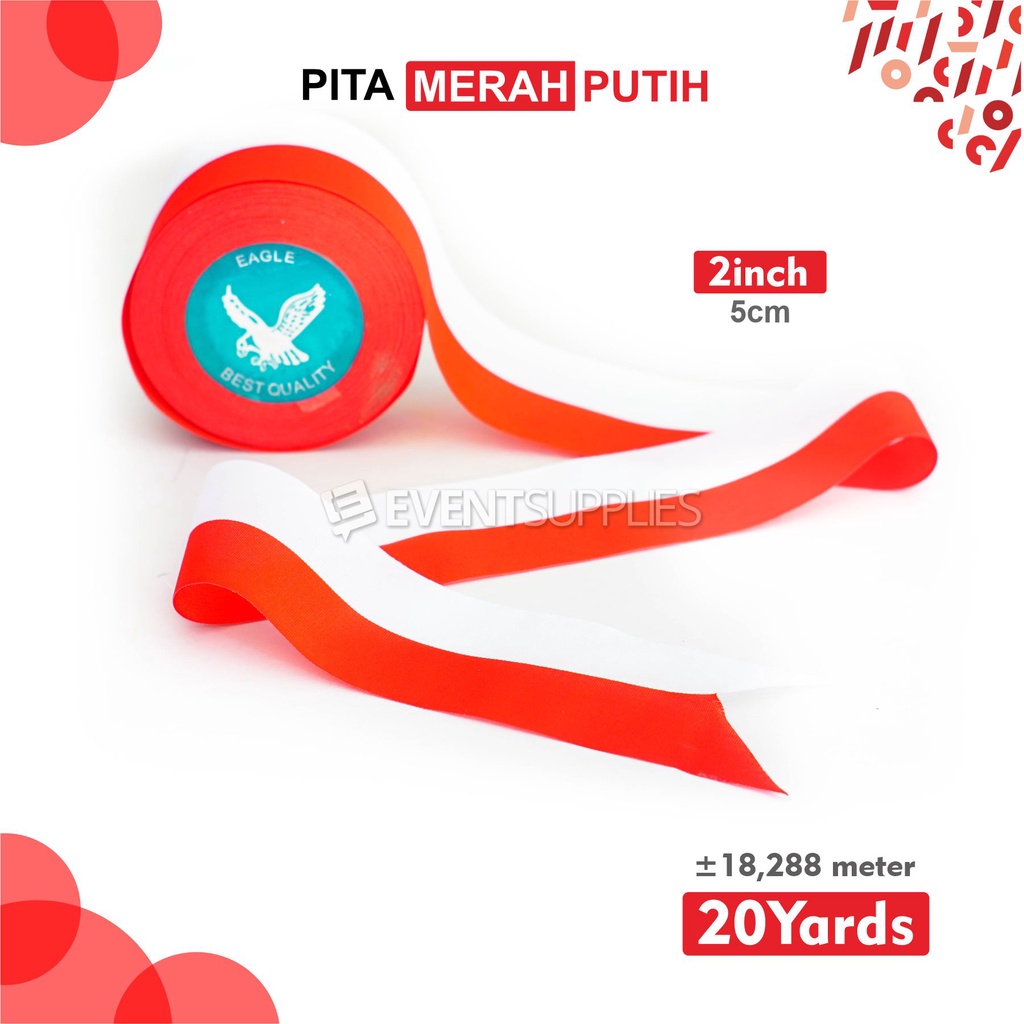 

Pita Merah Putih Roll Kain Kecil Sedang Besar
