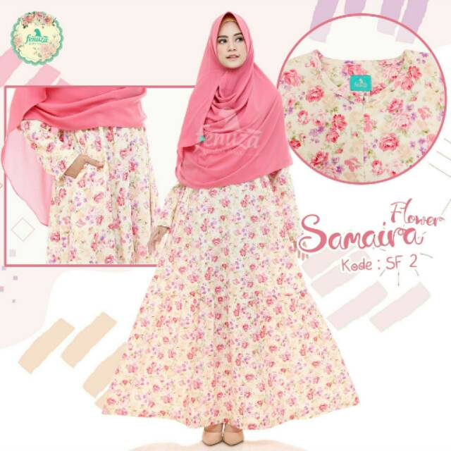 Gamis Syari Fenuza / Samaira Flower SF2