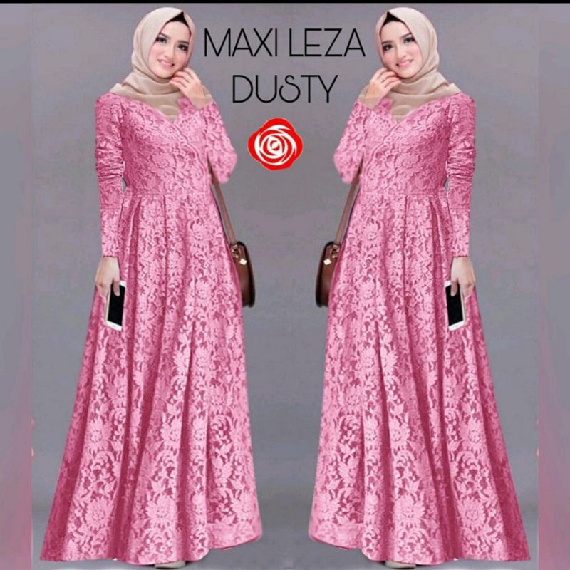 GAMIS BRUKAT MAXI LEZA/Brukat Tulang Premium.  M L XL XXL