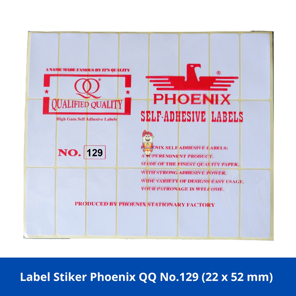 

Label Stiker Phoenix QQ No.129 Kertas Harga Nama Undangan 22 x 52 mm