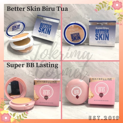 [ECER] Bedak TWC 2in1 Super BB Lasting / Better Skin Kemasan biru tua / TOKRIMACOSMET