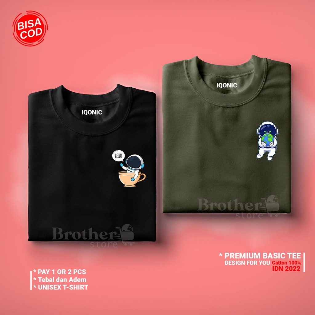 ( PROMO COD ) BROTHER STORE / Kaos Distro Pria / Kaos Distro100% Catoon Combed 24s / Articel Hello Moon