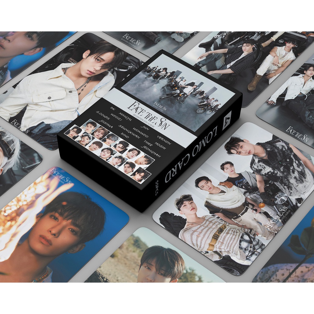 55pcs Kartu Foto Lomo Kpop SEVENTEEN FACE THE SUN Album Untuk Hadiah Fans