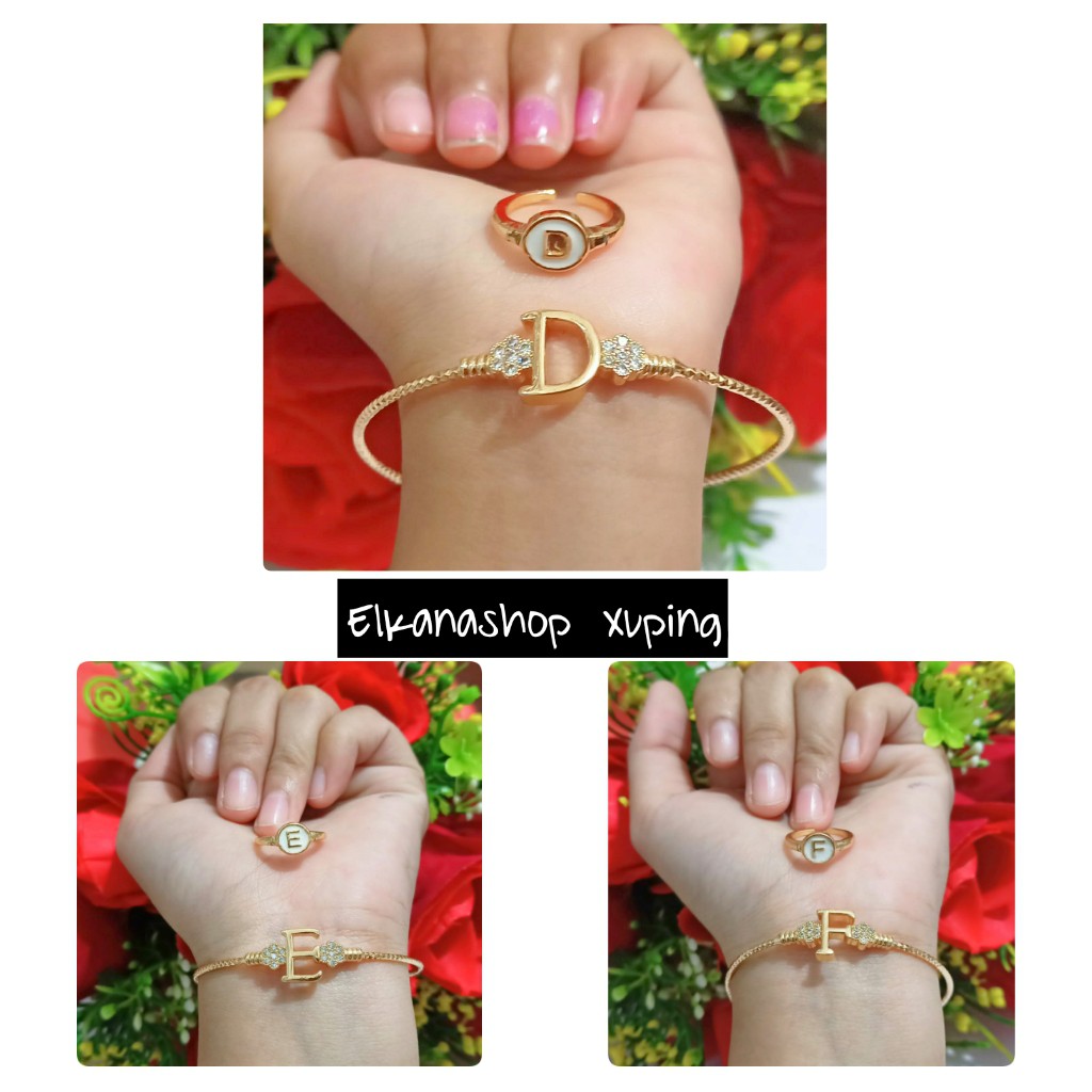 Gelang anak Huruf A-Z Free Cincin .chat pilih huruf C0D