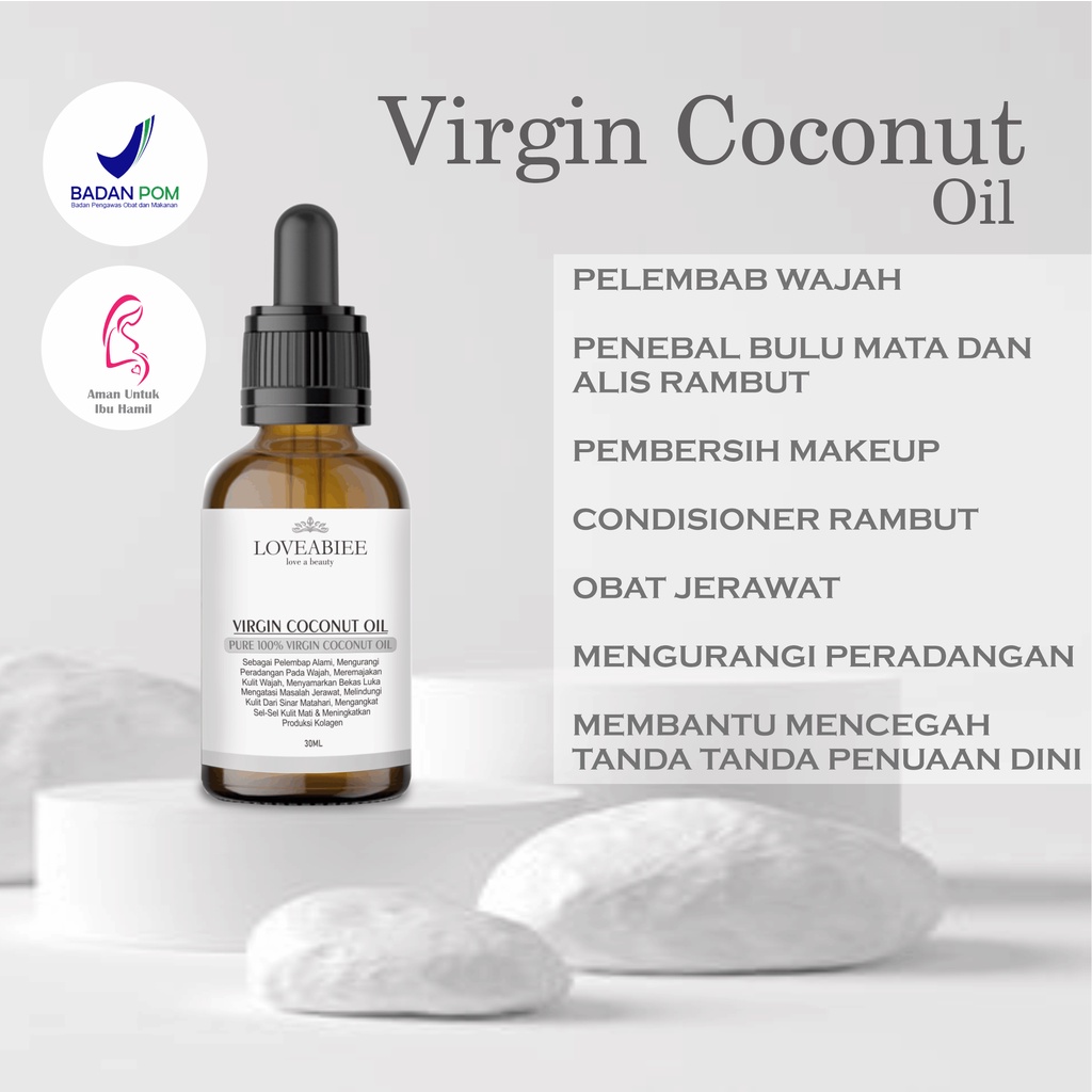 Virgin Coconut oil 30 ML Beli 1 Gratis Virgin Coconut oil 30 ML (Dapat 60ML) Melembabkan kulit Mengurangi kerutan di wajah Mengatasi jerawat Membantu penyembuhan luka Mencegah ketombe Menguatkan akar rambut