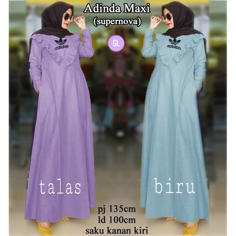 maxi dress/dress muslim/gamis/baju muslim/tunik/adinda maxi/gl7866