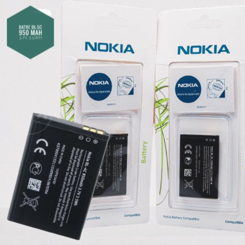 BATTERY BATERAI BATRE ORIGINAL 99,9% NOKIA BL-5C