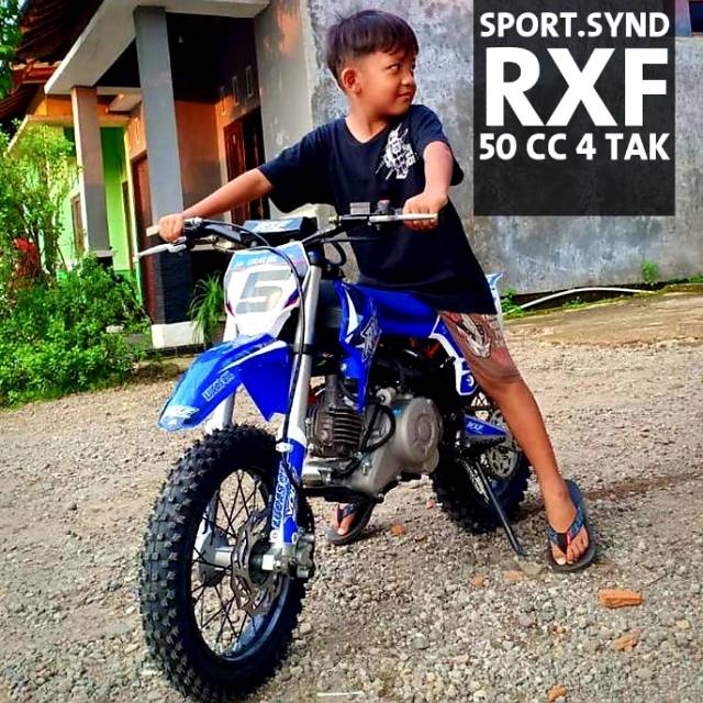 PROMO CUCI GUDANG EXF 50 CC MESIN 4 TAK MOTOR TRAIL MINI MAINAN ANAK TERBARU TERLARIS