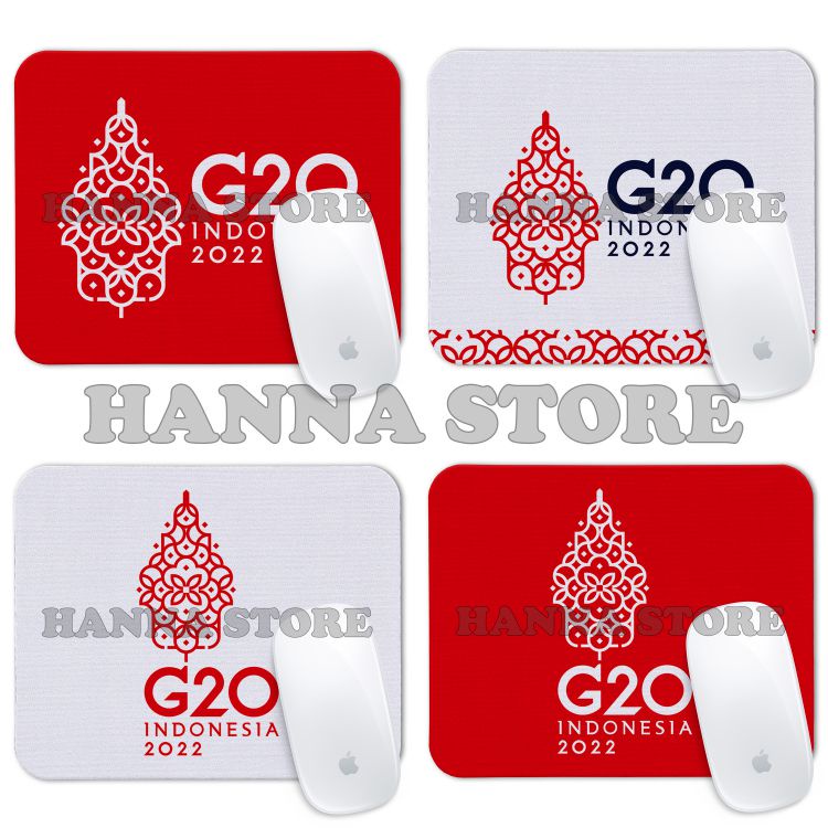 Mouse Pad Alas Laptop Komputer PC Souvenir Merchandise Oleh oleh KTT Konferensi Tingkat Tinggi G20 B