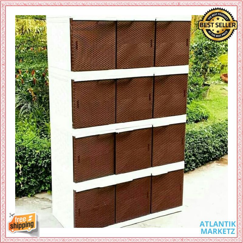 Lemari Anak Plastik AKAKO serbaguna 12 Pintu Jumbo Besar Karakter