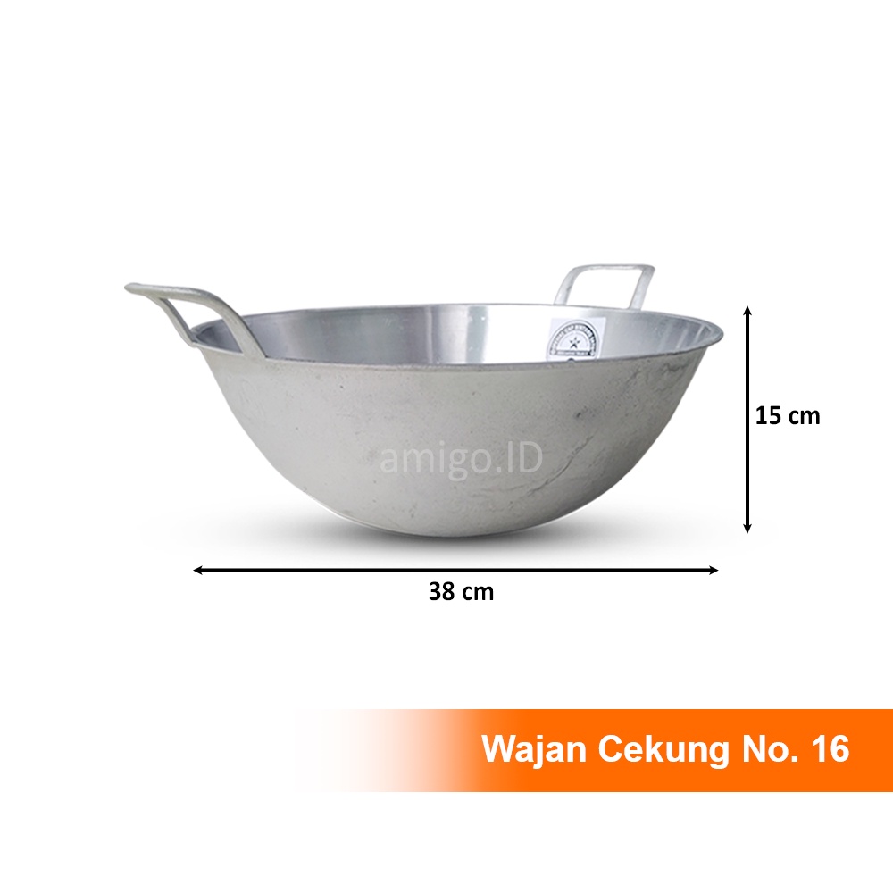 Wajan Cekung No. 16 Kuali Alat Penggorengan