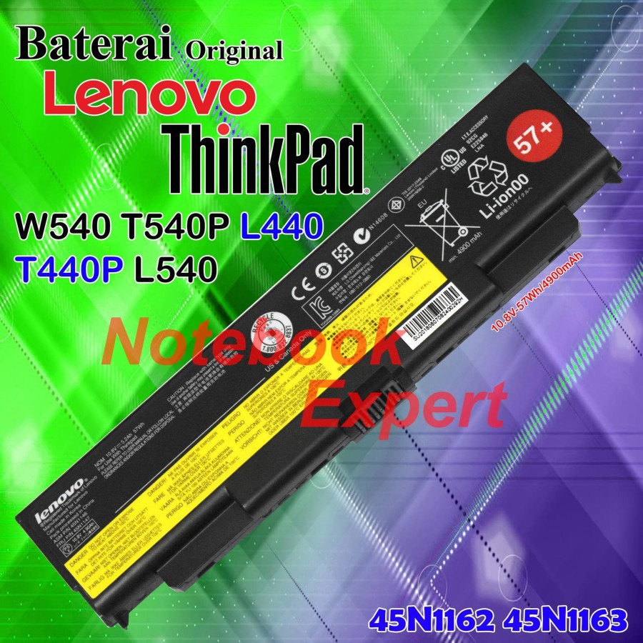 Baterai Lenovo Thinkpad W540 T540P L440 T440P L540 Ori