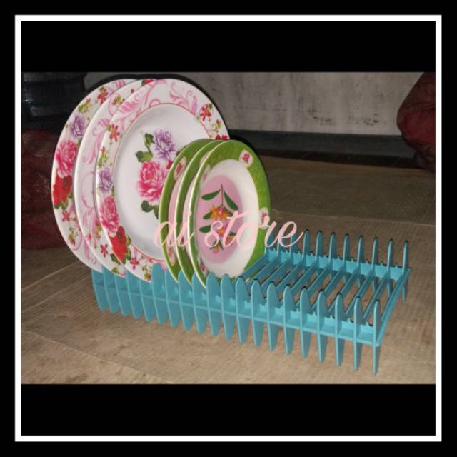 Tempat Piring Dapur / Rak Piring Cucian Simple Plastik