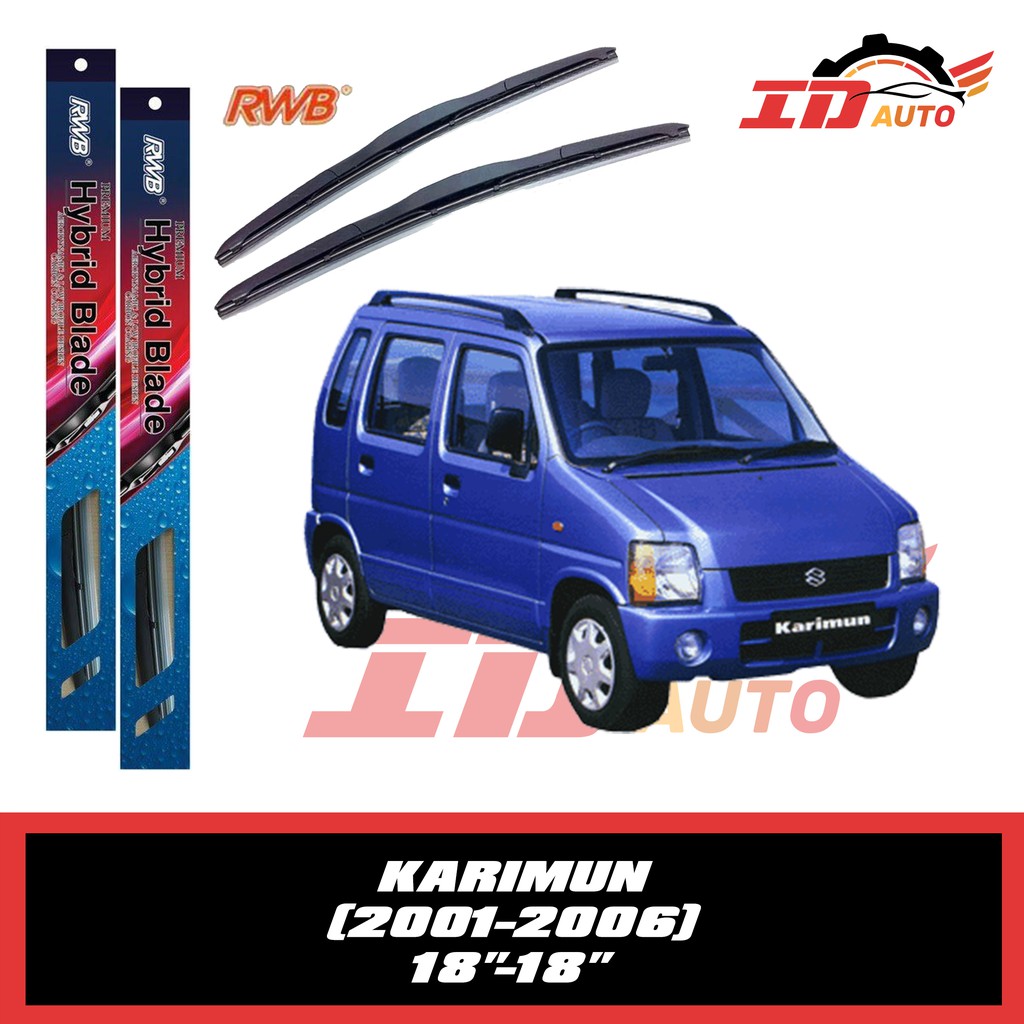 WIPER KARIMUN SET 2001-2006 UKURAN 18 DAN 18 MERK RWB