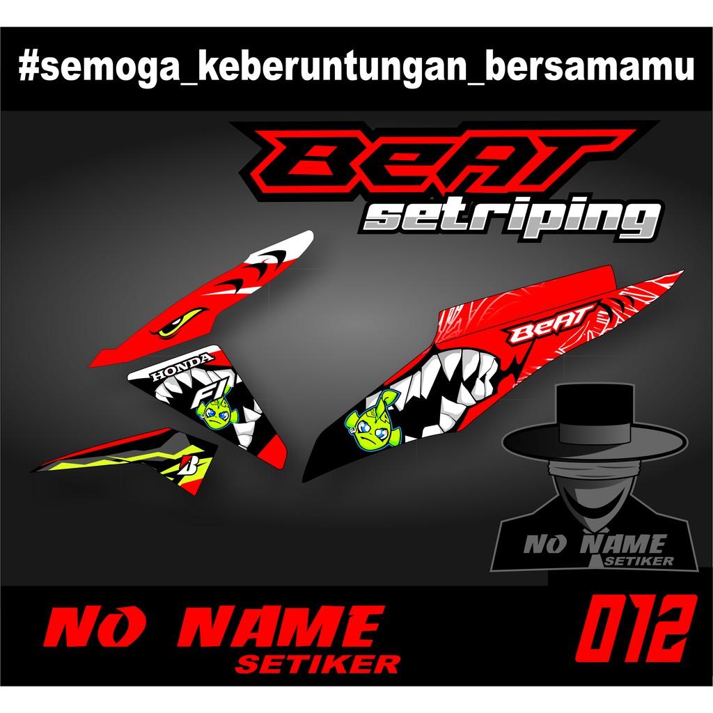 striping setiker stiker sticker beat fi (b12) 2013-2015 variasi - stiker motor honda setriping beat