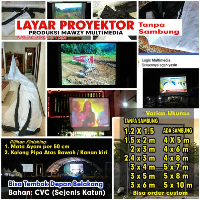 Kain Layar Proyektor 3x6 Meter Tanpa Sambung Bukan Kain Kaos Shopee Indonesia