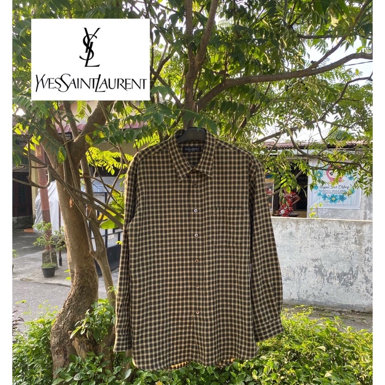 kemeja flanel yves saint laurent second original