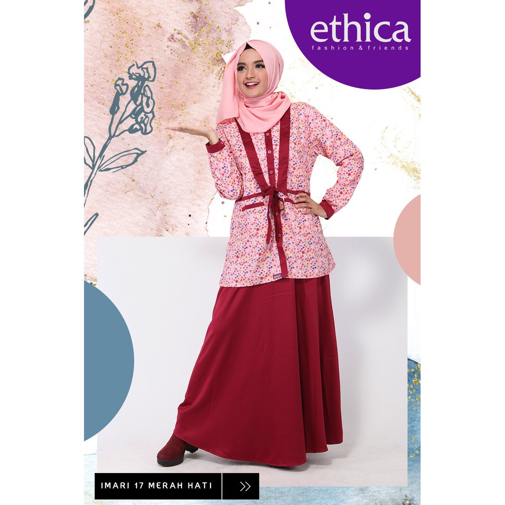 Imari 17 Merah Hati Gamis Anak Ethica