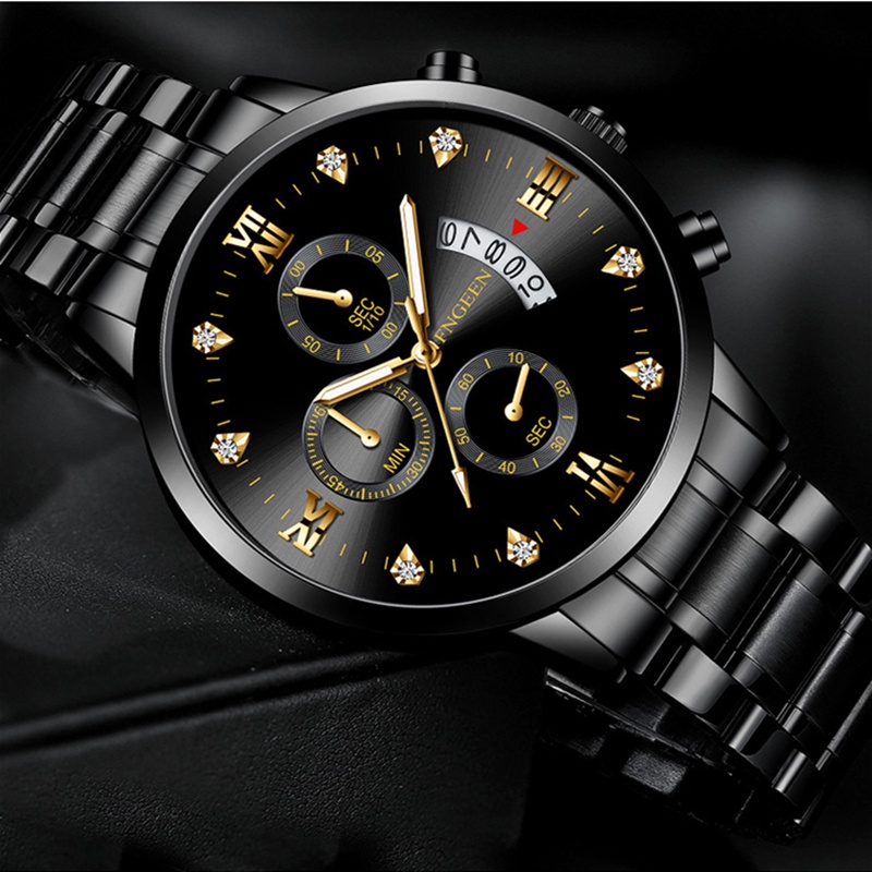 ✅COD Jam Tangan Pria Original Luxury Full Steel Sport Quartz  Business Waterproof Casual Watch (FreeBOX+Kartu) hopee Deleted  26/03/2