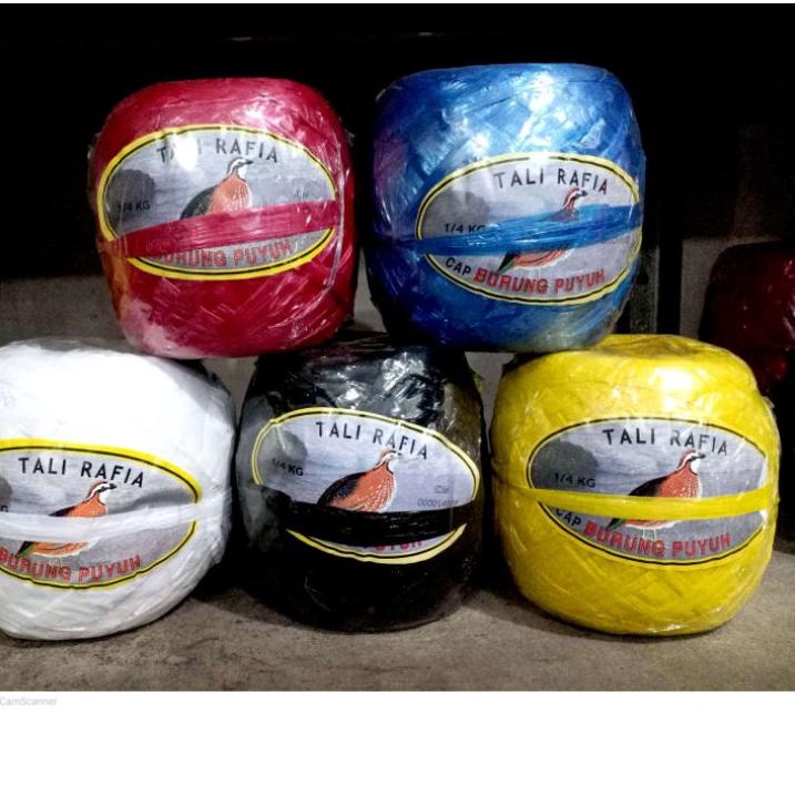 

ズ Tali Rafia Cap Puyuh 250 Gram Warna Warni Merah Biru Hijau Hitam Putih Kuning 1/4 kg ㅲ