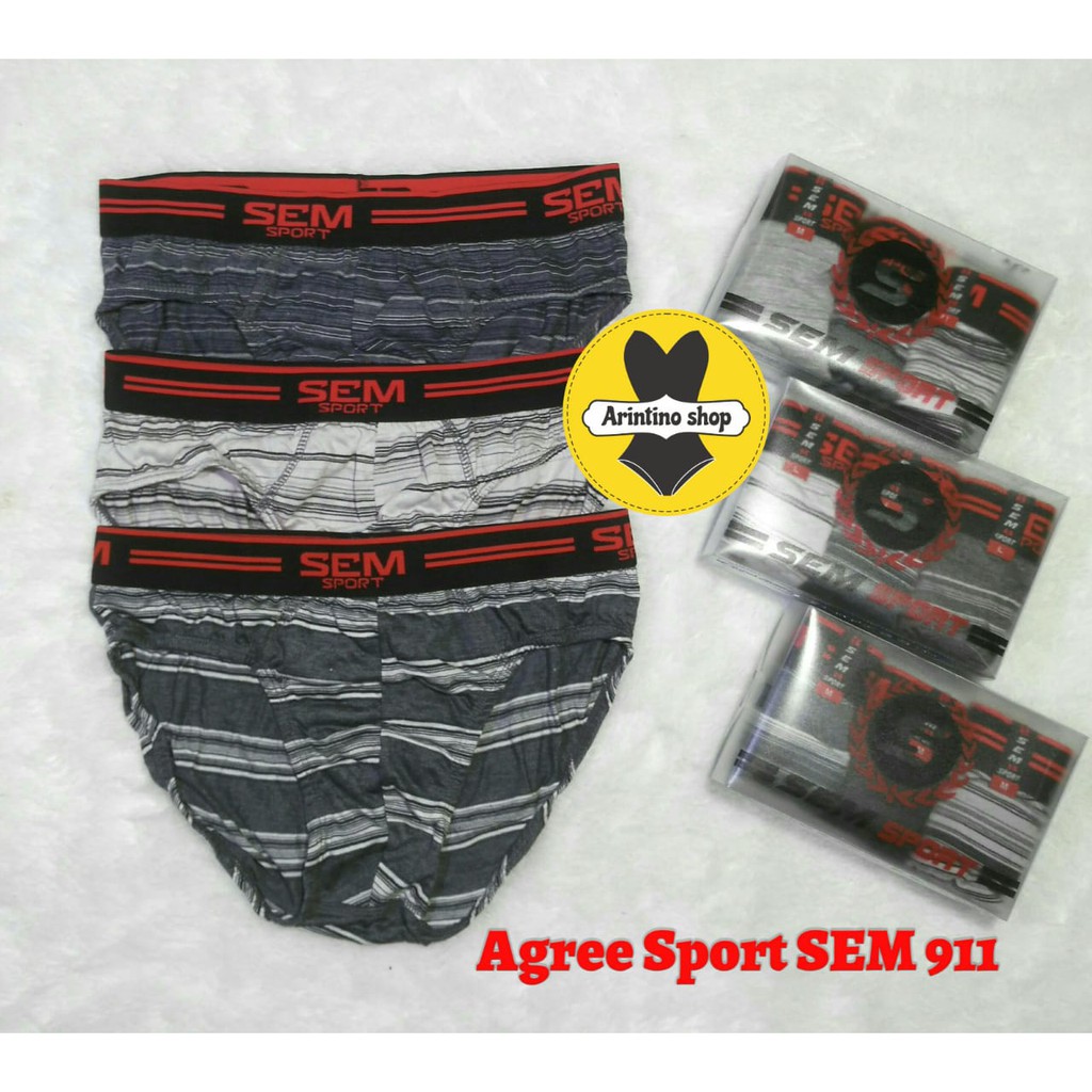 (1pcs) Cd Pria Agree 911 SEM SPORT | Celana Dalam Pria |tx