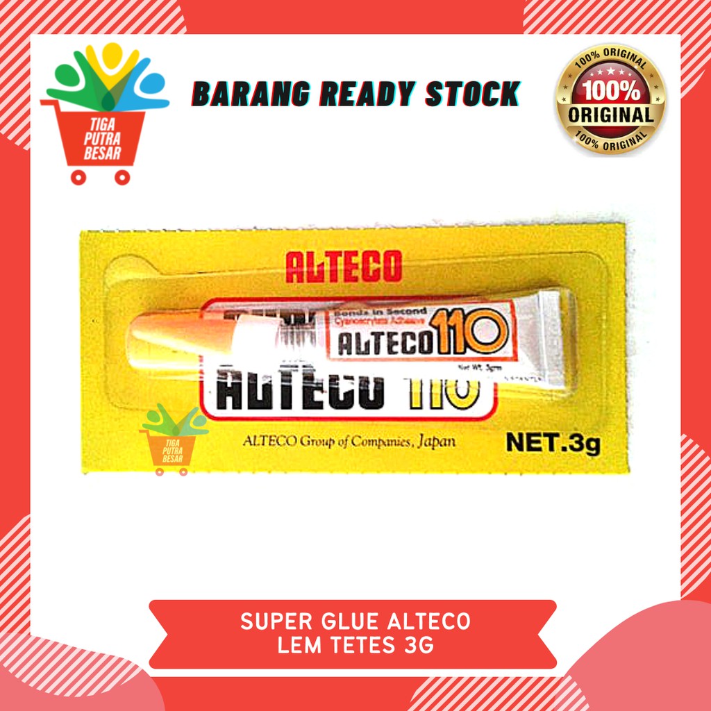 

Lem Superglue Alteco Tetes 3 Gram Kuat dan Rekat