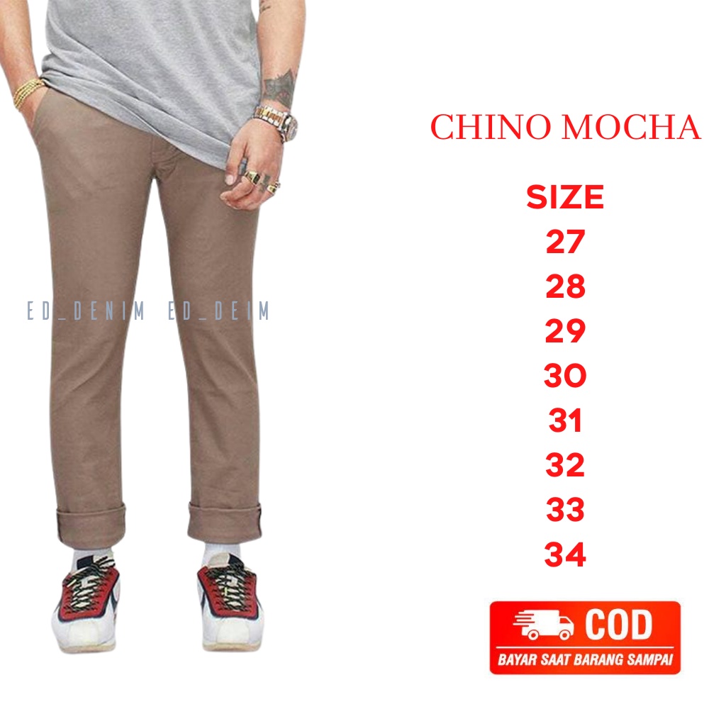 Celana Chino Panjang Pria Slim Fit Katun Strecth  Premium / Celana Cowok