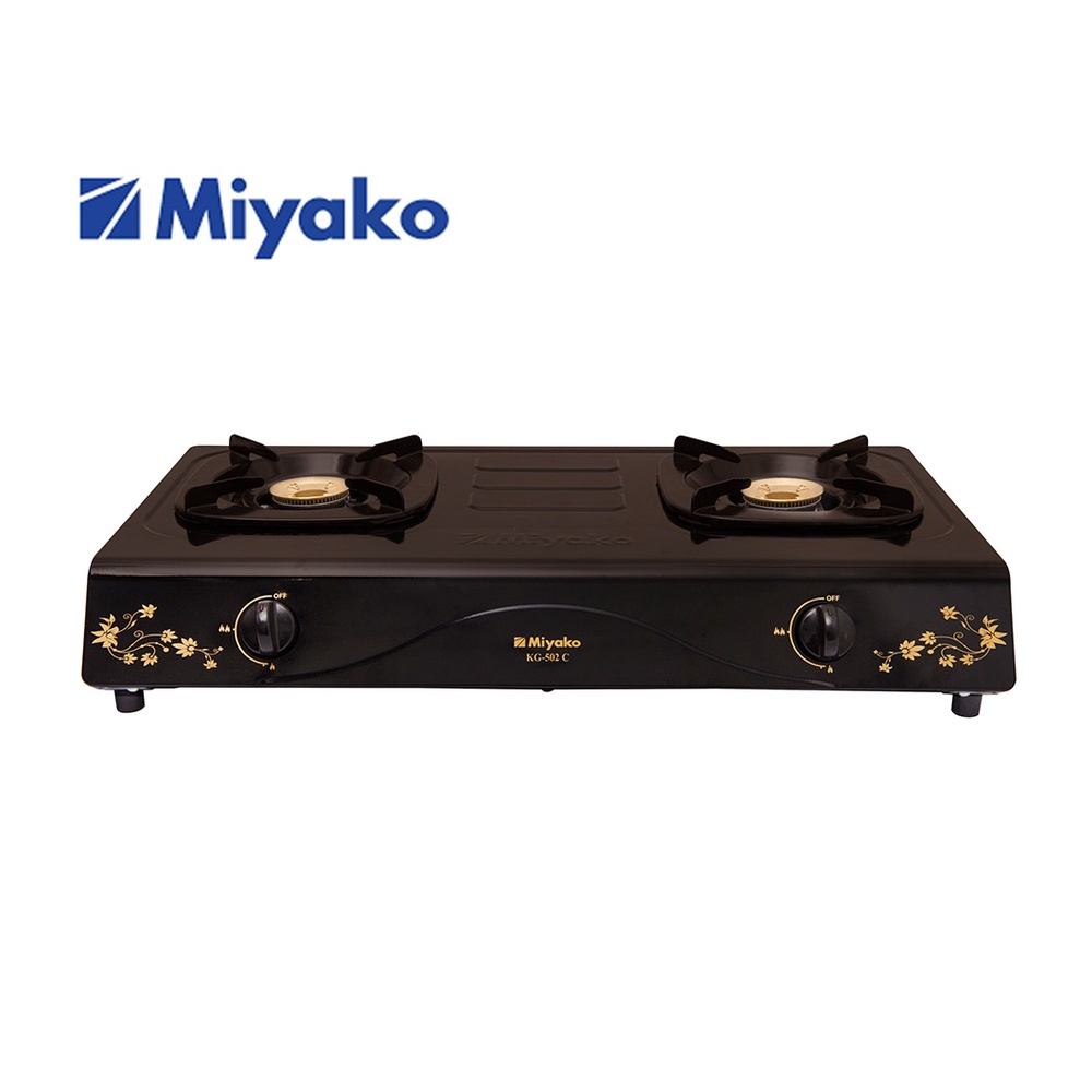 Miyako KG-502C Kompor Gas 2 Tungku FREE Paket Miyako Selang Gas Meter