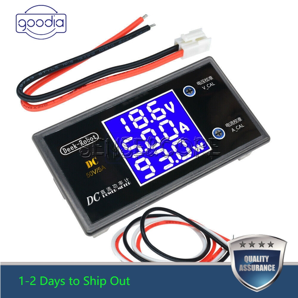 ღ[IN STOCK/COD]ღ Digital DC 50/100V 5A/10A LCD Voltmeter Ammeter Voltage Current Volt Power Meter