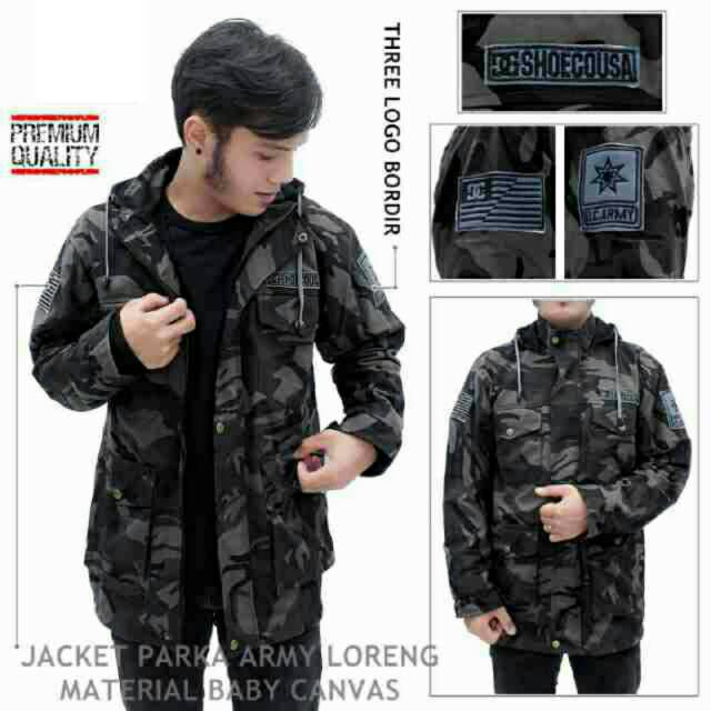[KS] Jaket Parka Army Bordir