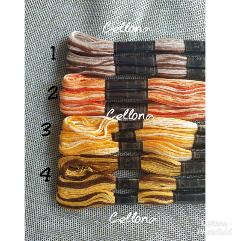 Benang sulam gradasi / dua warna