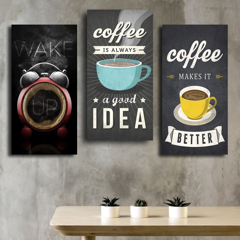 APOLITO (15X30 CM)HIASAN DINDING CAFE KOPI KAMAR DEKORASI RUMAH WALL DECOR UNIK KOPI CAFE