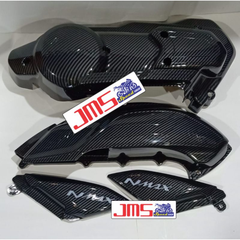 cover tutup carbon cvt dan filter hawa plus pijakan bodi kiri kanan yamaha nmax new 2020 pnp