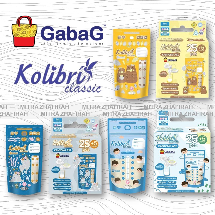 [bisa COD] Kantung ASI GABAG Kolibri Classic 120ml isi 30pcs - Kantong ASI GABAG Kolibri Classic 120ml 30 pcs