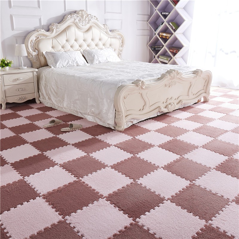 GO! KP368 Karpet Puzzle Bulu Tebal Alas Lantai Keset Puzzle Dekorasi Carpet Polos Foam Halus