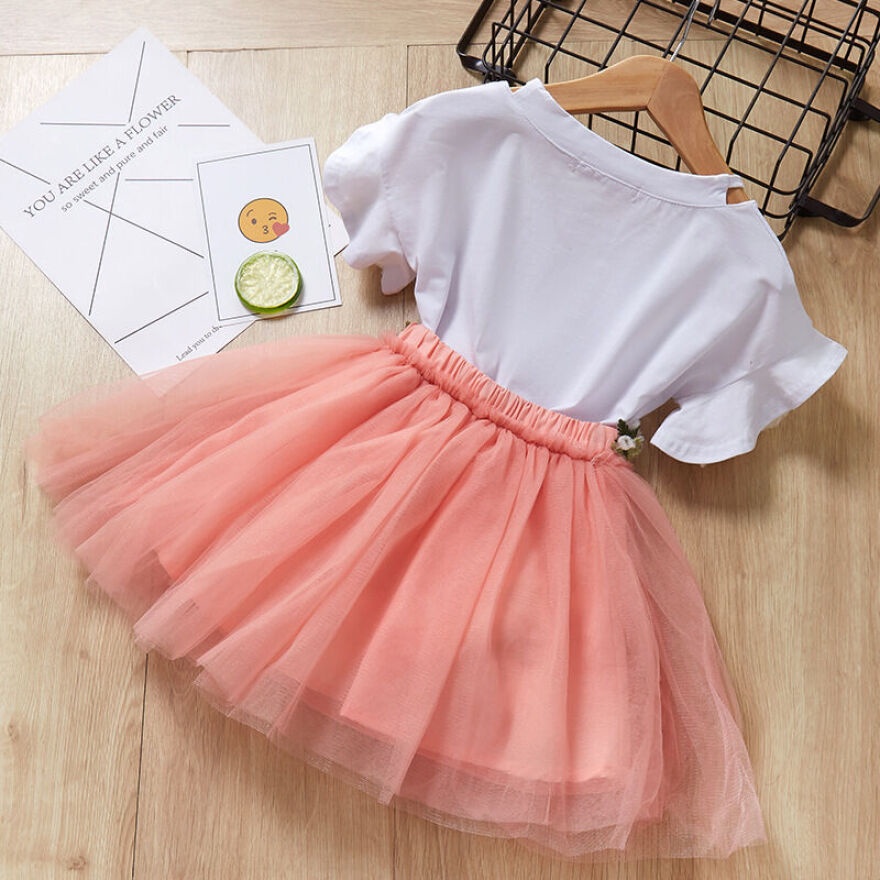 Cherry COD Setelan Anak Perempuan Set Clothes and Skirt / Baju Anak Cewek Import / Baju Anak Korea D50