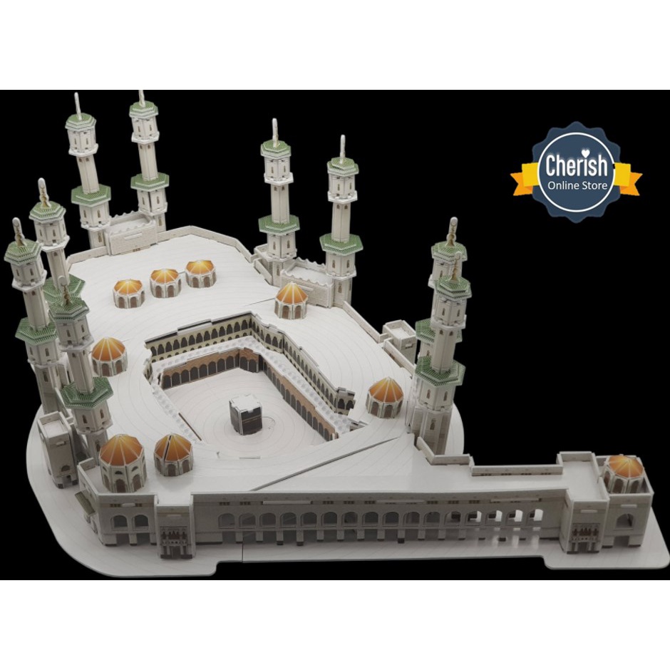 Miniatur Puzzle 3D Masjid AL HARAM MEKAH KABAH - Bangunan Terkenal - Kado Ulang Tahun Orang Dewasa - Souvenir