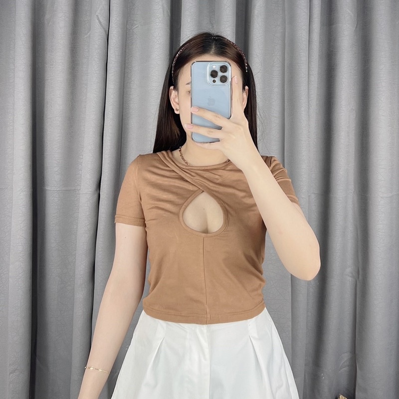 Middle Cut out crop top 005 | Crop top korea