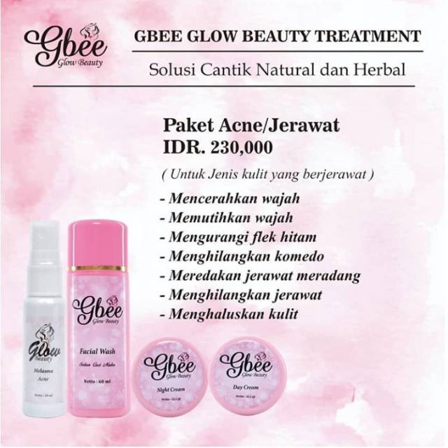 GBEE GLOW BEAUTY - PAKET ACNE / JERAWAT - GBEE GLOW BEAUTY TREATMEN - PROMO