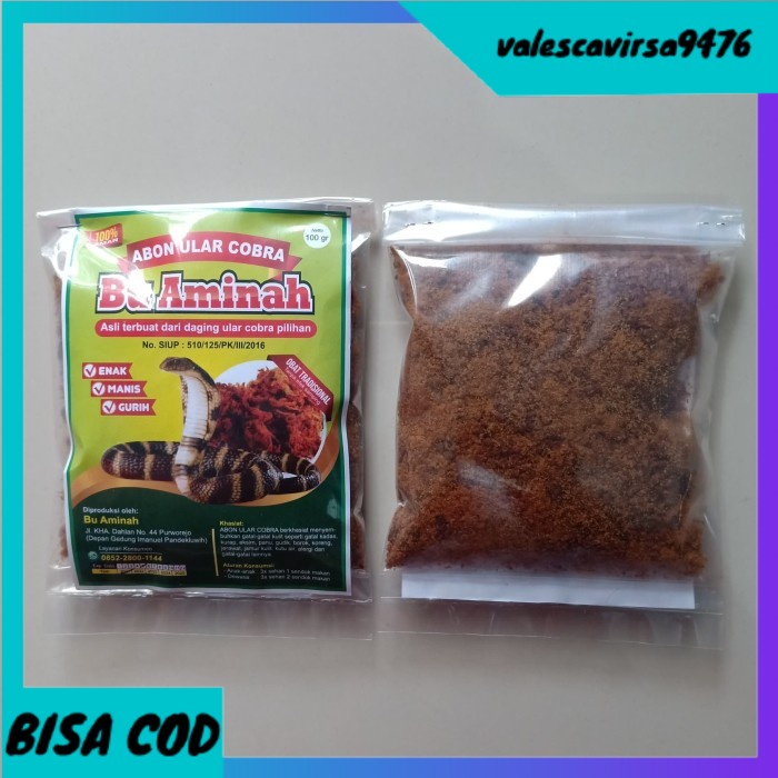 

⭐BISA COD⭐ ABON ULAR COBRA ASLI IBU AMINAH