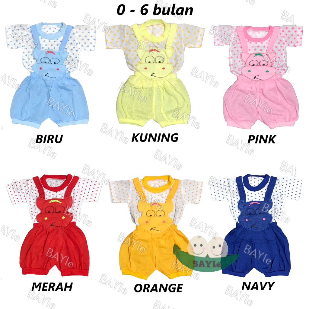 BAYIe -  Baju Bayi/Anak Model Jumper/Romper/Hansop/Kodok motif COW SJ 0-6 bulan