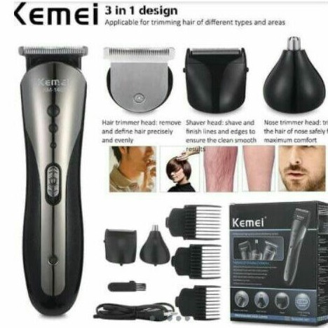 Mesin cukur KEMEI KM-1407 alat cukur rambut charger
