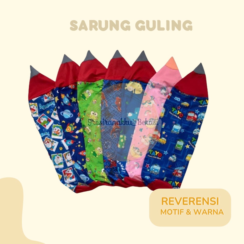 sarung guling pensil murah resleting motif cewek