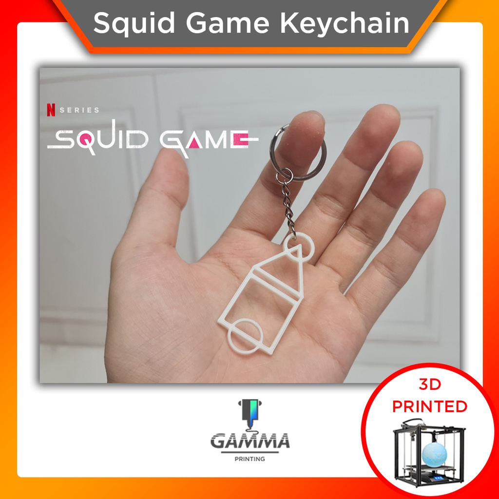 Squid Game Keychain Logo Gantungan Kunci Key Chain