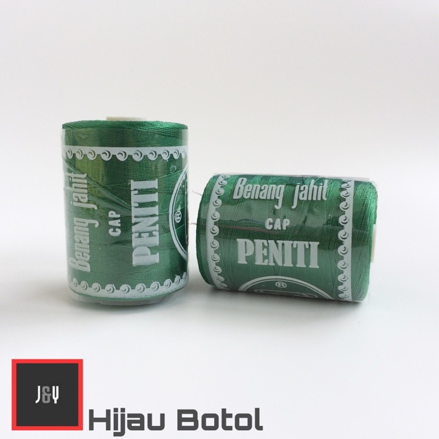 Benang nylon no 30 cap peniti hijau botol