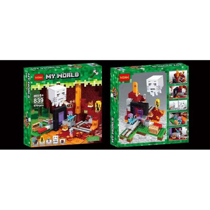 Kit Lego Minecraft My World 18038 The Nether Portal Model - roblox master toys games bricks figurines on carousell